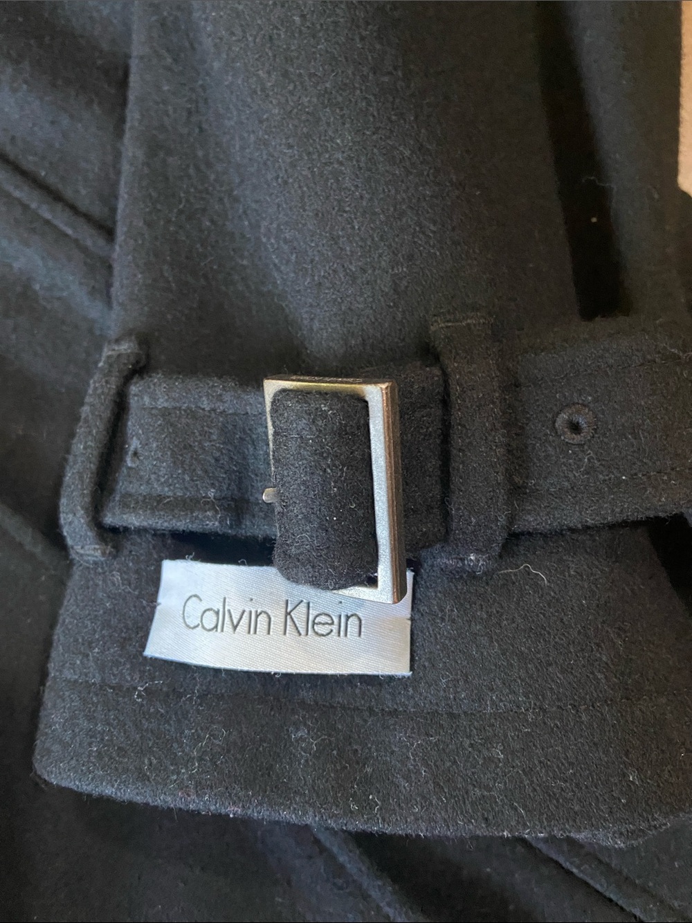 Calvin Klein Black Wool Short Peacoat - Picture 3 of 10